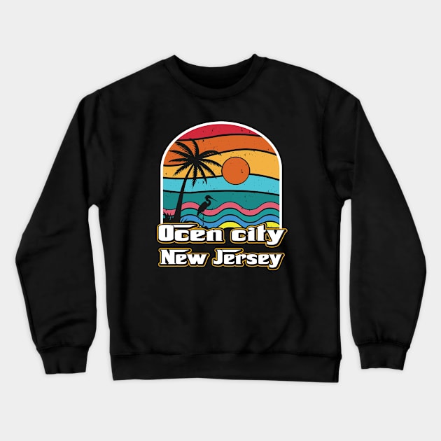 Ocean City New Jersey Crewneck Sweatshirt by kalponik